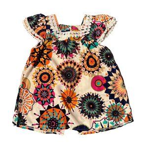 Floral Boho Style Top Size 8